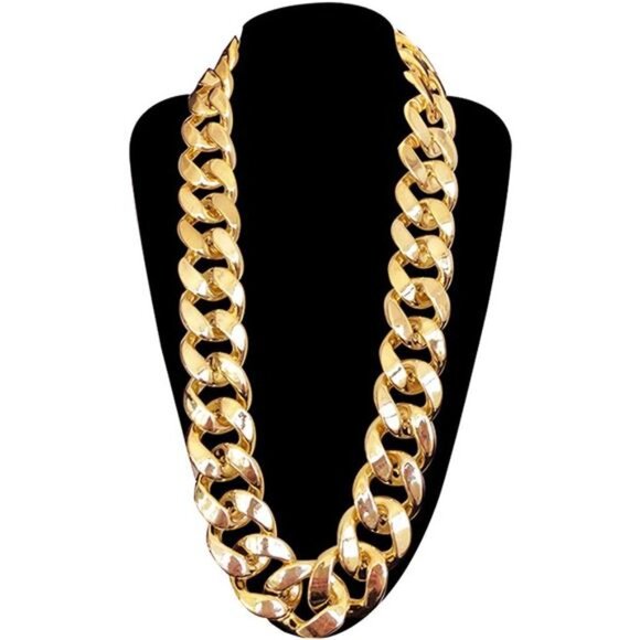 Accessories | Mens Chunky Rapper Fake Gold Chain 9s Hip Hop Costume ...